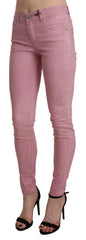 Acht Chic Pink Mid Waist Skinny Jeans