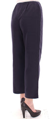 Andrea Incontri Chic Cropped Blue Pants - Exquisite Craftsmanship