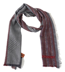 Missoni Elegant Wool Striped Logo Scarf