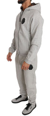 Billionaire Italian Couture Elegant Gray Italian Cotton Sweatsuit