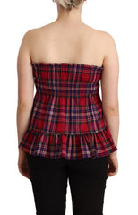 CAMPO DI FRAGOLE Chic Checkered Sleeveless Tank Top