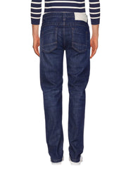 Bikkembergs Blue Cotton Men Jean