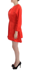 Fyodor Golan Radiant Red Linen Blend Artisan Dress