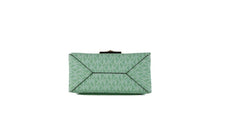 Michael Kors Cece Small Sea Green Signature PVC Convertible Flap Crossbody Bag