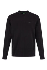 Hugo Boss Elegant Black Cotton Round Neck Sweatshirt