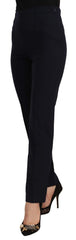 AGLINI Sleek High Waist Straight Cut Pants