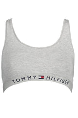 Tommy Hilfiger Gray Cotton Women Sports Bra