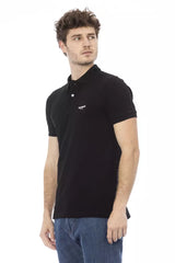 Baldinini Trend Black Cotton Men Polo