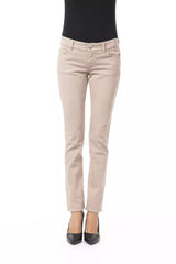 BYBLOS Beige Cotton Women Pants