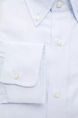 Robert Friedman Light Blue Cotton Men Shirt