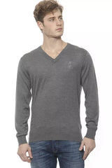 Billionaire Italian Couture Exquisite Cashmere V-Neck Mens Sweater