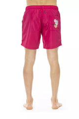 Bikkembergs Fuchsia Polyester Men Swimwear