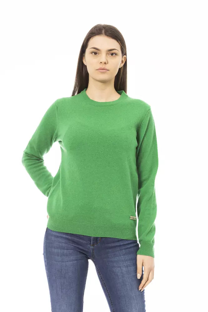 Baldinini Trend Green Wool Women Sweater