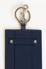 Trussardi Blue Leather Men Keychain