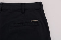 GF Ferre Sleek Blue Cotton Stretch Pants for Men