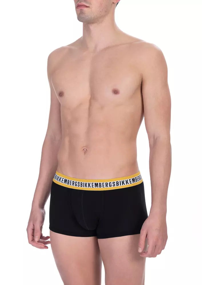 Bikkembergs Black Cotton Men Underwear Trunk Pack