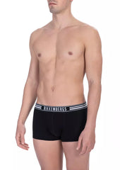 Bikkembergs Black Cotton Men Underwear Trunk Pack