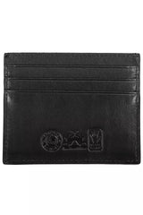 La Martina Sleek Black Leather Card Holder