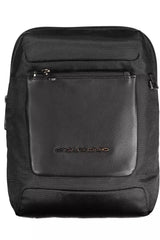 Piquadro Sleek Black Recycled Material Shoulder Bag