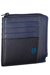 Piquadro Sleek Blue Leather Card Holder with RFID Block