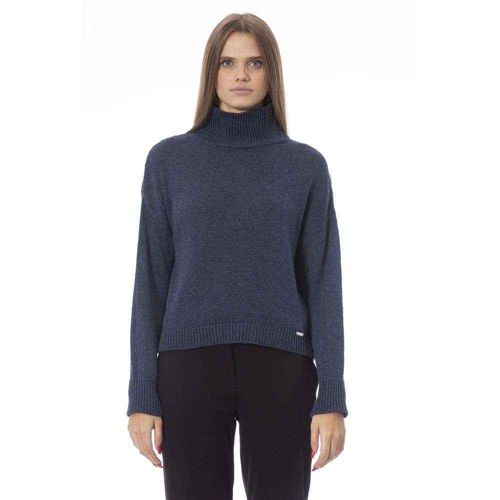 Baldinini Trend Blue Viscose Women Sweater