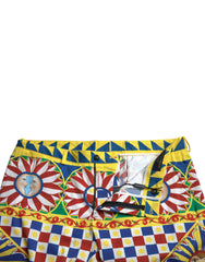 Dolce & Gabbana Multicolor Print Bermuda Shorts