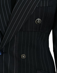 Dolce & Gabbana Elegant Striped Virgin Wool Blazer