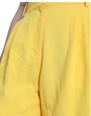 Dolce & Gabbana Elegant High Waist Bermuda Shorts in Sunny Yellow