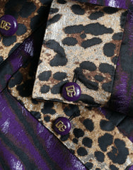 Dolce & Gabbana Exquisite Jacquard Trench With Tiger Motif