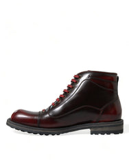 Dolce & Gabbana Dapper Dual-Tone Leather Ankle Boots