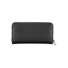 Tommy Hilfiger Sleek Zippered Black Wallet with Multiple Compartments