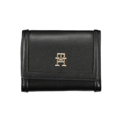 Tommy Hilfiger Sleek Black Double-Spaced Wallet with Logo