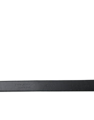 Dolce & Gabbana Elegant Black Leather Belt with Metal Buckle