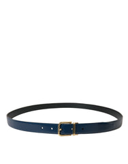 Dolce & Gabbana Elegant Blue Calf Leather Belt