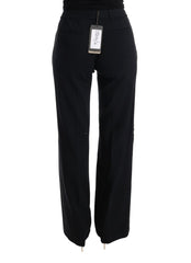 Ermanno Scervino Chic Black Bootcut Formal Pants