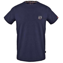 Aquascutum Blue Cotton Men T-Shirt