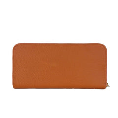 Baldinini Trend Elegant Orange Leather Wallet with Zipper