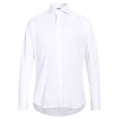 Aquascutum Sophisticated White Cotton Shirt with Embroidered Logo