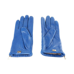 Cavalli Class Blue Lambskin Women Glove