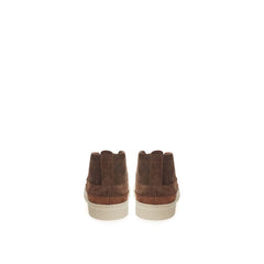 Lardini Elegant Suede Sneakers in Rich Brown