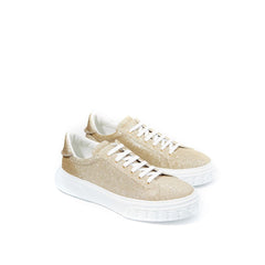 Casadei Elegant Gold Leather Sneakers