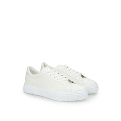 Casadei Sleek White Leather Sneakers