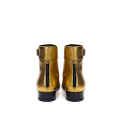 Saint Laurent Gold Leather Boot