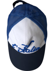 Dolce & Gabbana Blue White Black Italia Mesh Baseball Hat