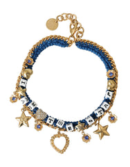 Dolce & Gabbana Gold Tone Brass Chain Iam The Star Bracelet