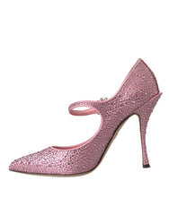 Dolce & Gabbana Pink Strass Crystal Heels Pumps Shoes