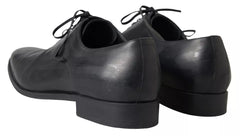 Dolce & Gabbana Black Leather Mens Formal Dress Shoes