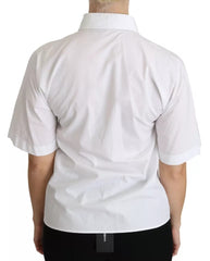 Dolce & Gabbana White Collared Short Sleeve Polo Shirt Top