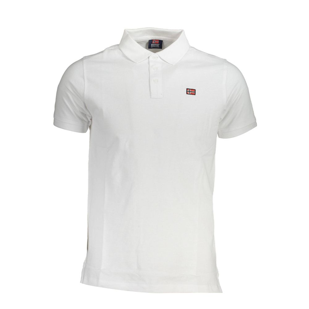 Norway 1963 White Cotton Polo Shirt