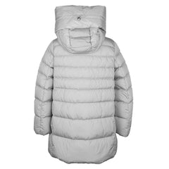 Add Chic Gray High-Collar Down Jacket for Women